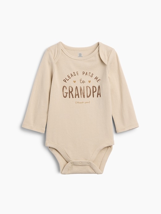 Image number 1 showing, Baby Organic Cotton Family Graphic Bodysuit