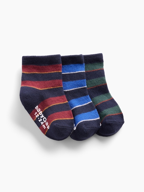 Baby & Toddler Stripe Socks (3-Pack)