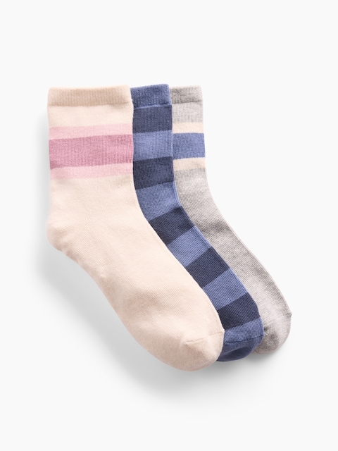 CHAUSSETTES À RAYURES AUX COULEURS CONTRASTÉES POUR ENFANT (PAQUET DE 3 PAIRES)