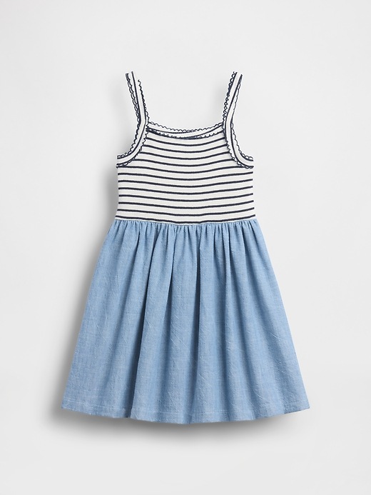 Image number 3 showing, Baby & Toddler Mixed Media Apron Dress