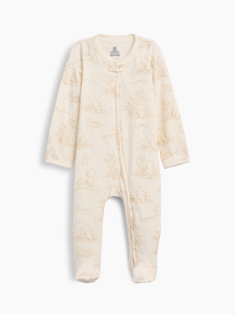 UNE-PIÈCE À PIEDS EN COTON BIOLOGIQUE PREMIERS ESSENTIELS POUR BÉBÉ