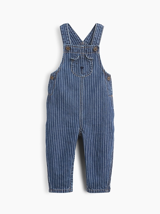 Image number 1 showing, Baby Denim Stripe Brannan Bear Overalls