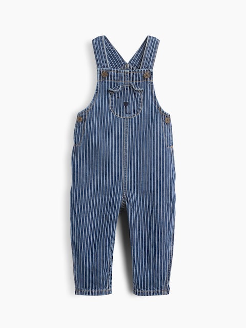 Baby Denim Stripe Brannan Bear Overalls
