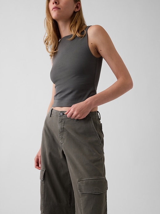 Image number 6 showing, Low Rise Twill Baggy Barrel Cargo Pants
