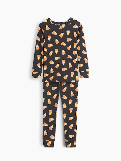 PYJAMA EN COTON BIOLOGIQUE BROSSÉ À MOTIF DE BONBONS DE MAÏS POUR BÉBÉ ET TOUT-PETIT