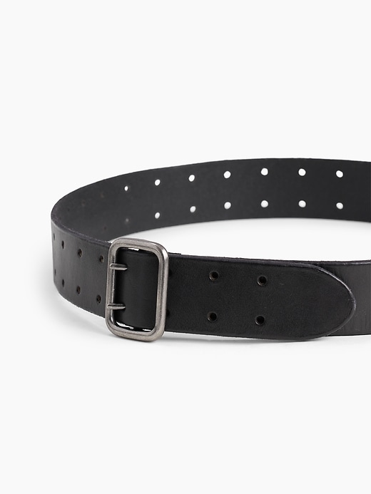 L'image numéro 3 présente Ceinture en cuir à double ardillon