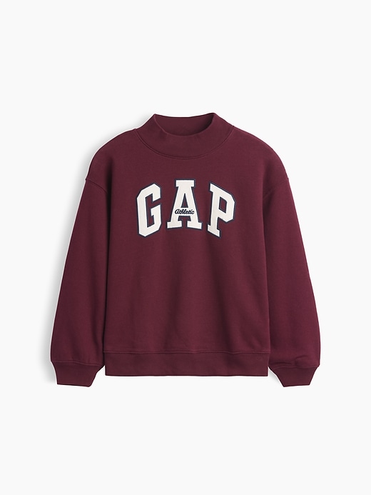 Image number 1 showing, Kids VintageSoft Oversized Mockneck Logo Sweatshirt
