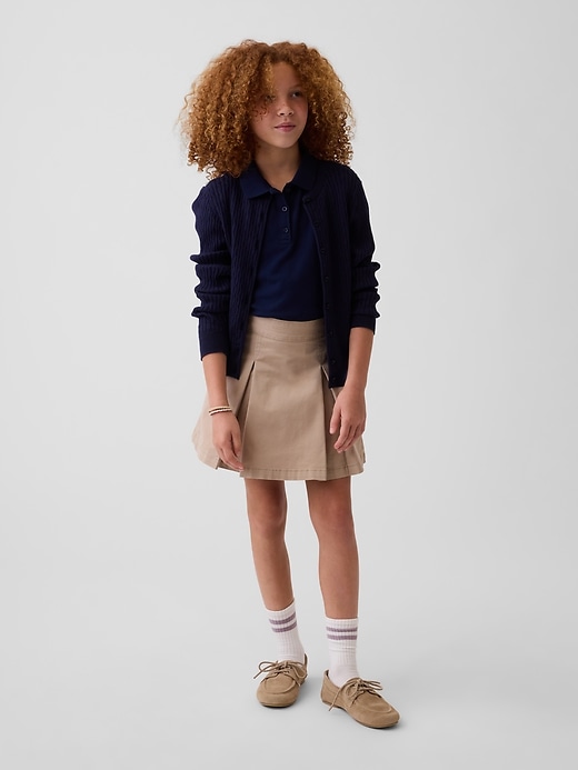 Image number 1 showing, Kids Uniform Pleated Khaki Skort