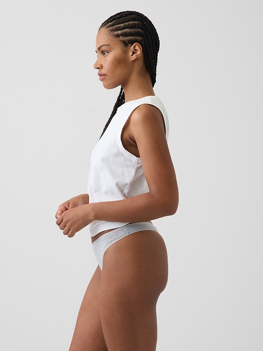 L'image numéro 2 présente Tanga en coton biologique extensible ultra-doux