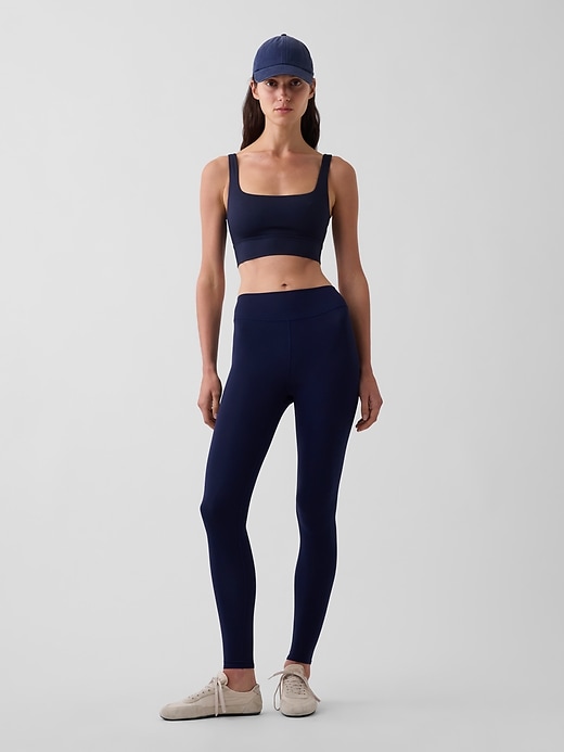 Image number 3 showing, GapFit Smooth Square-Neck Sports Bra