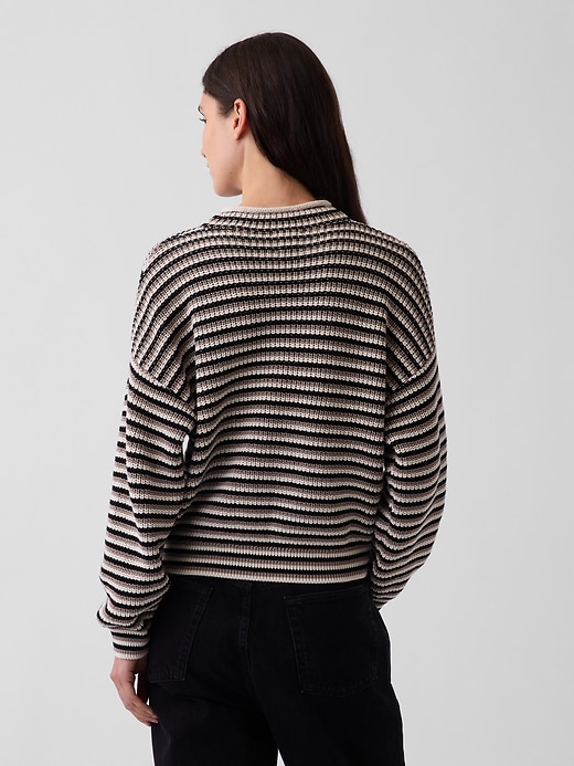 Image number 3 showing, 100% Cotton Oversized Rollneck Sweater