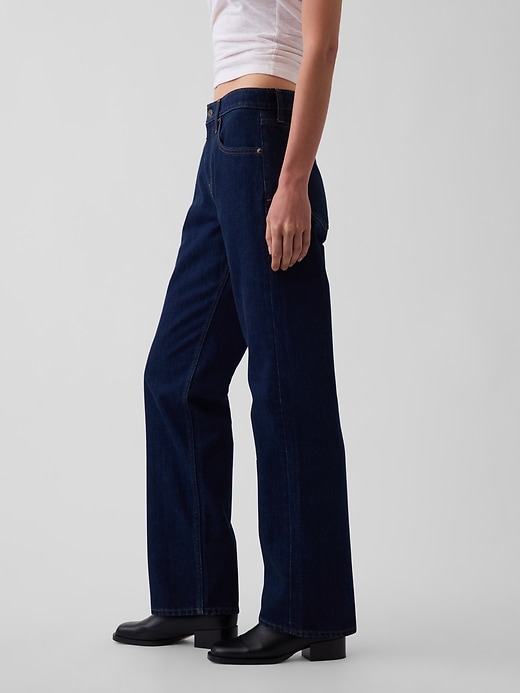 L'image numéro 3 présente Jean droit effilé à taille mi-basse