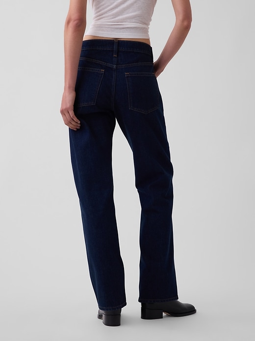 L'image numéro 5 présente Jean droit effilé à taille mi-basse