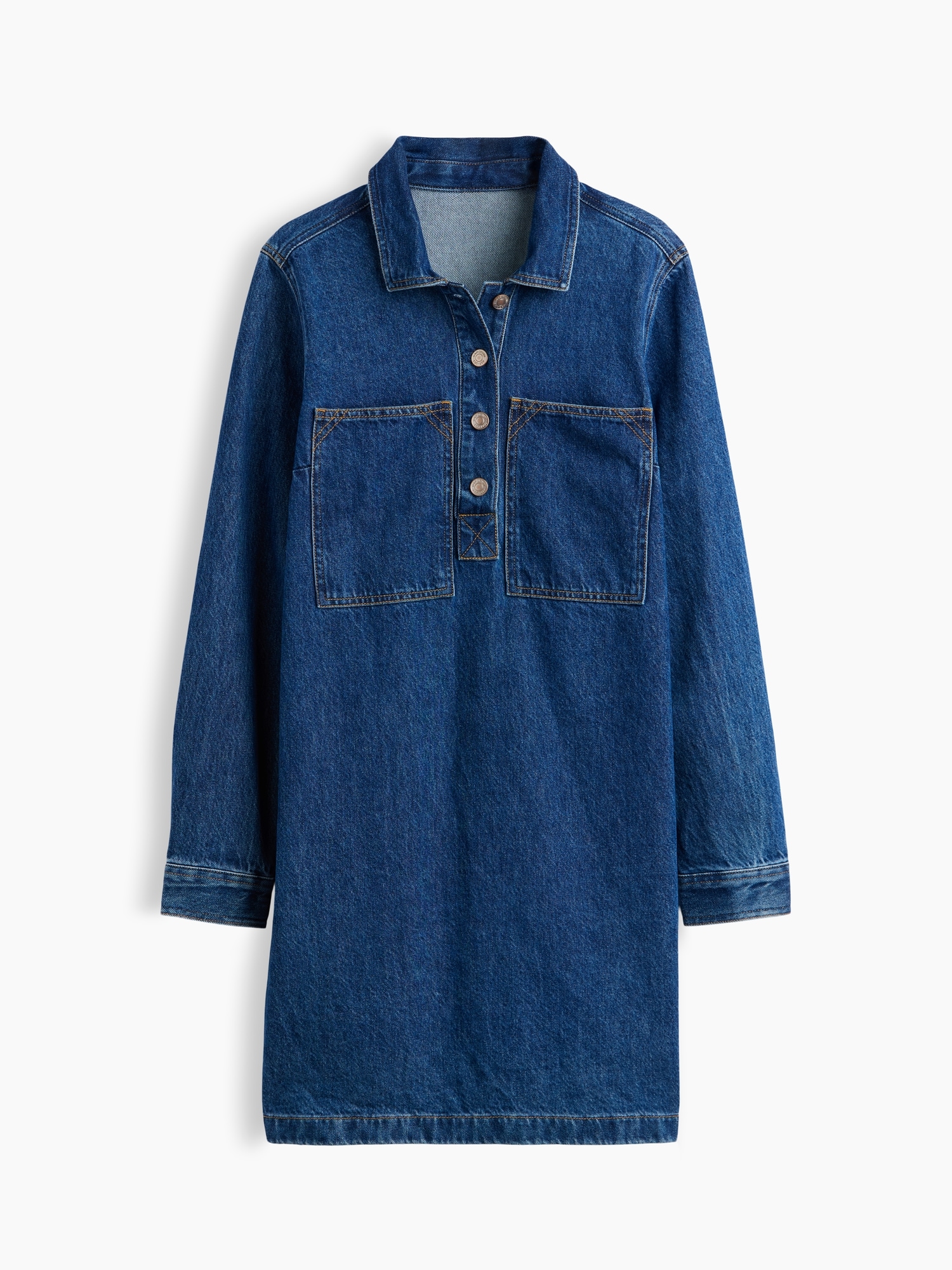 Denim Mini Shift Dress