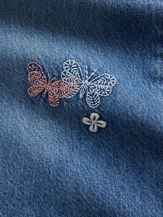 Image number 6 showing, Kids Low Rise Embroidered Baggy Jeans