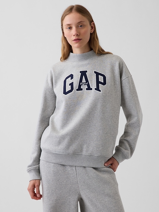 Image number 6 showing, VintageSoft Oversized Mockneck Logo Sweatshirt