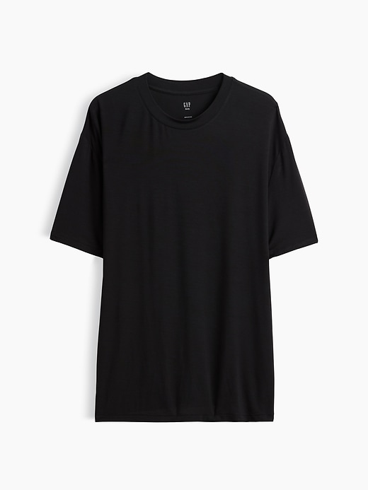 L'image numéro 3 présente T-shirt de pyjama surdimensionné en modal PureDouceur