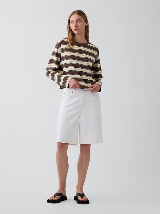 Image number 2 showing, Knit Oversized Crop T-Shirt
