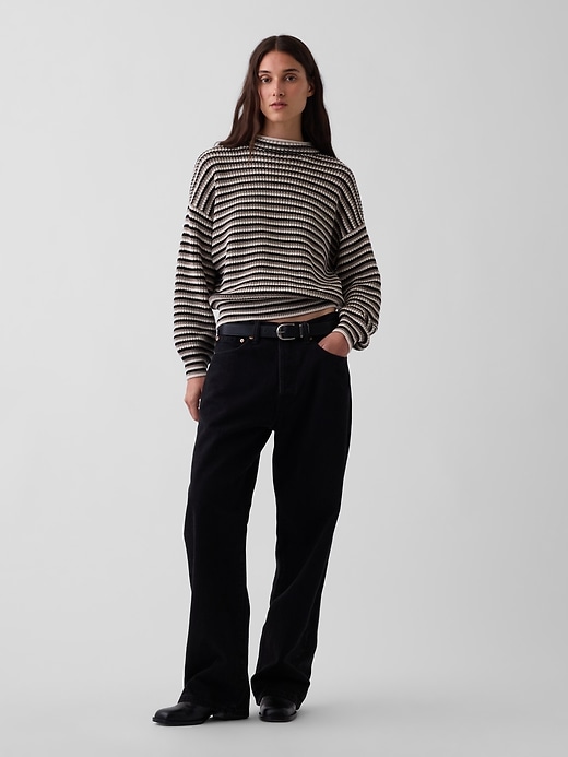 Image number 2 showing, 100% Cotton Oversized Rollneck Sweater