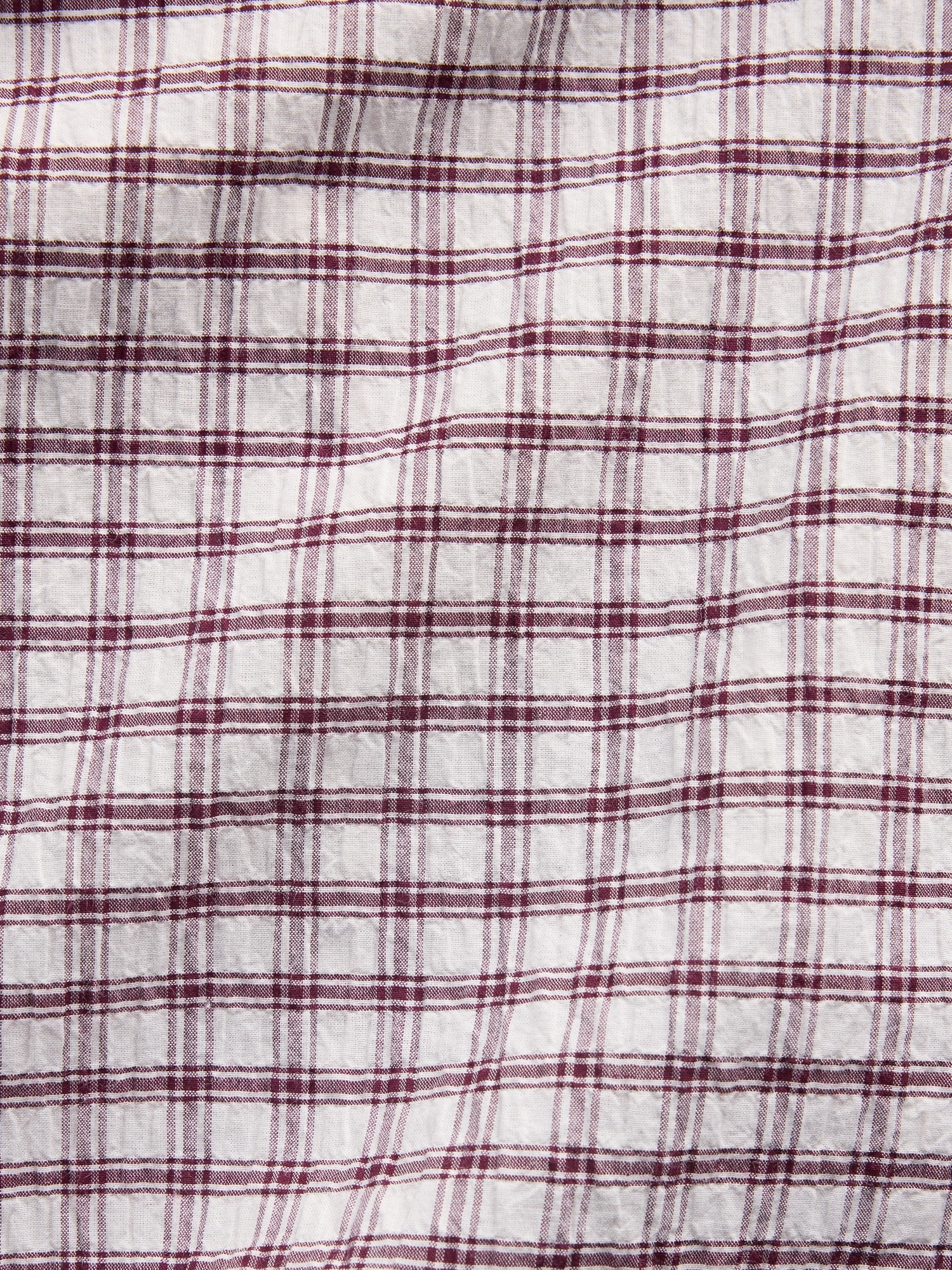 Seersucker Plaid Oversized Shirt