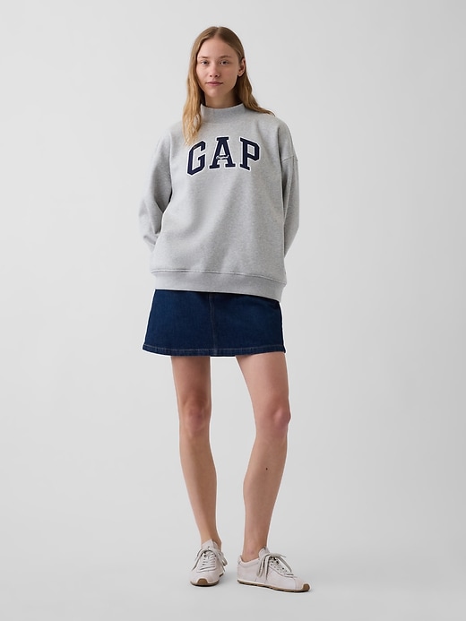 Image number 2 showing, VintageSoft Oversized Mockneck Logo Sweatshirt