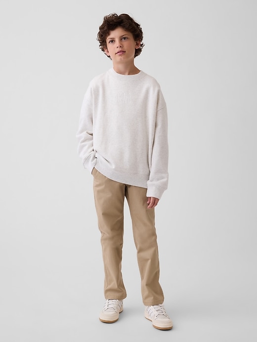 Image number 1 showing, Kids Modern Uniform Slim Straight Khakis