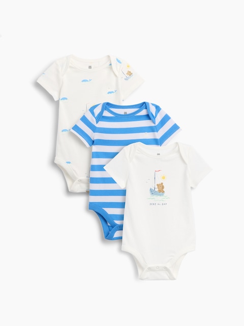 CACHE-COUCHE PREMIERS ESSENTIELS EN COTON BIOLOGIQUE POUR BÉBÉ (PAQUET DE 3)