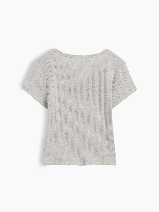 L'image numéro 2 présente T-shirt en tricot pointelle côtelé pour Bébé et Tout-petit
