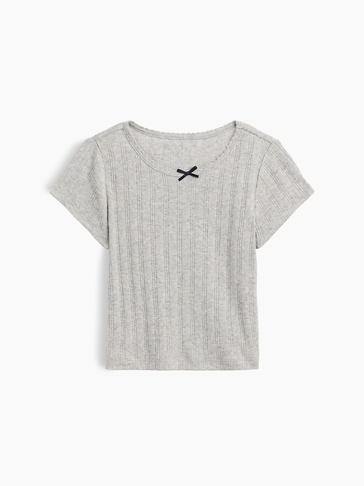 L'image numéro 1 présente T-shirt en tricot pointelle côtelé pour Bébé et Tout-petit