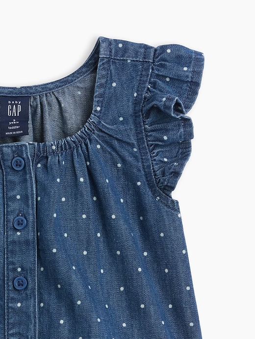 L'image numéro 3 présente Ensemble en denim à pois à volants pour Bébé et Tout-petit
