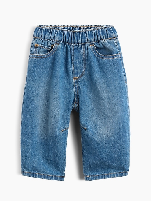 Image number 1 showing, Baby Brannan Bear Pull-on Barrel Jeans