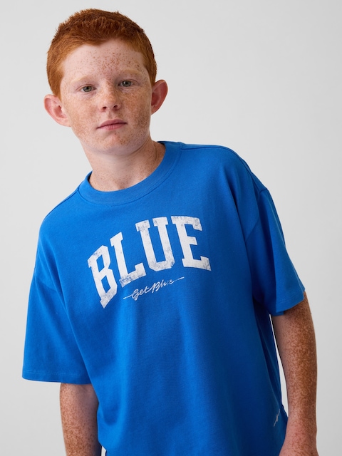 T-SHIRT DÉCONTRACTÉ À LOGO GET BLUE POUR ENFANT