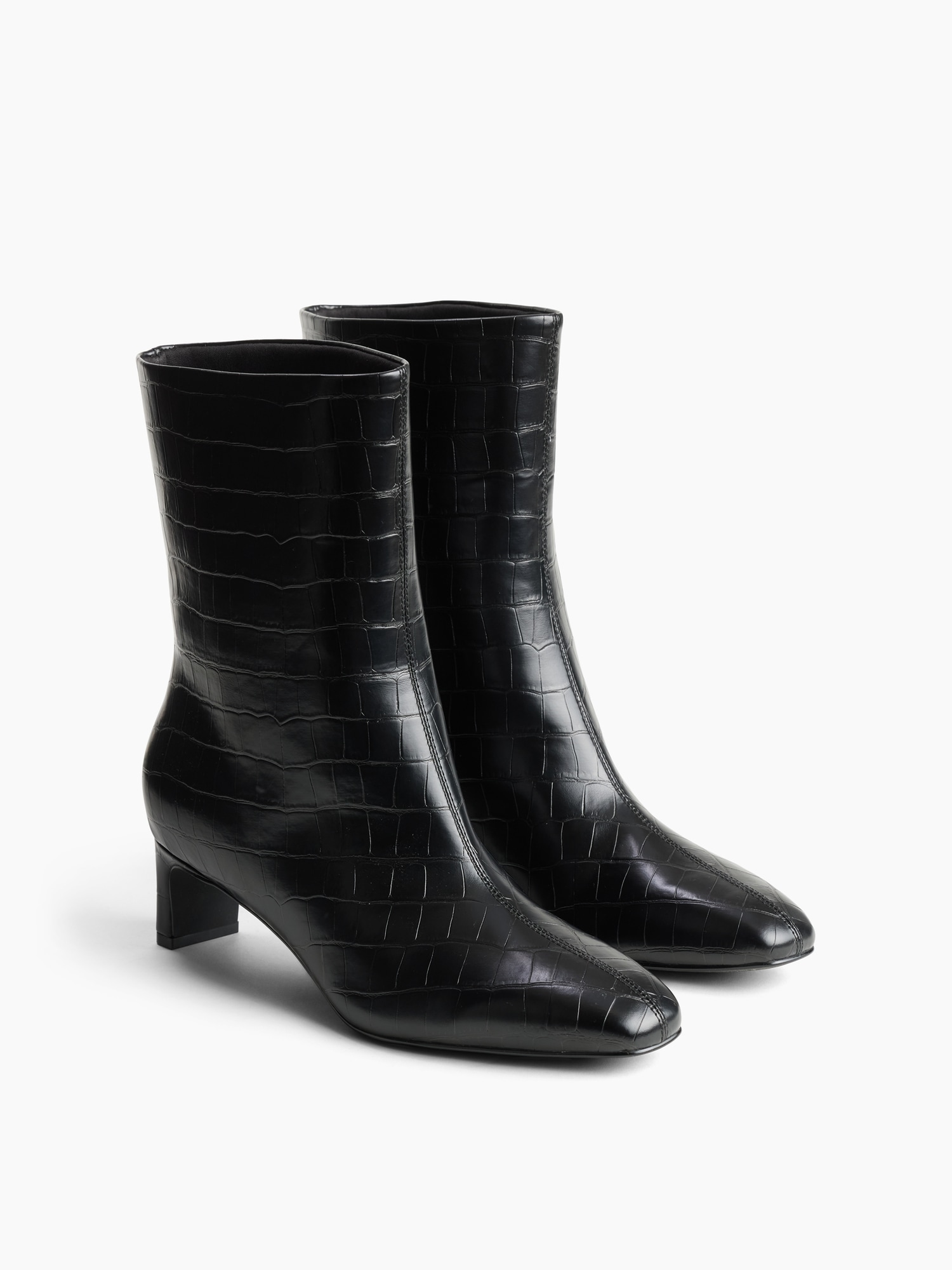 Vegan Leather Crocodile Boots