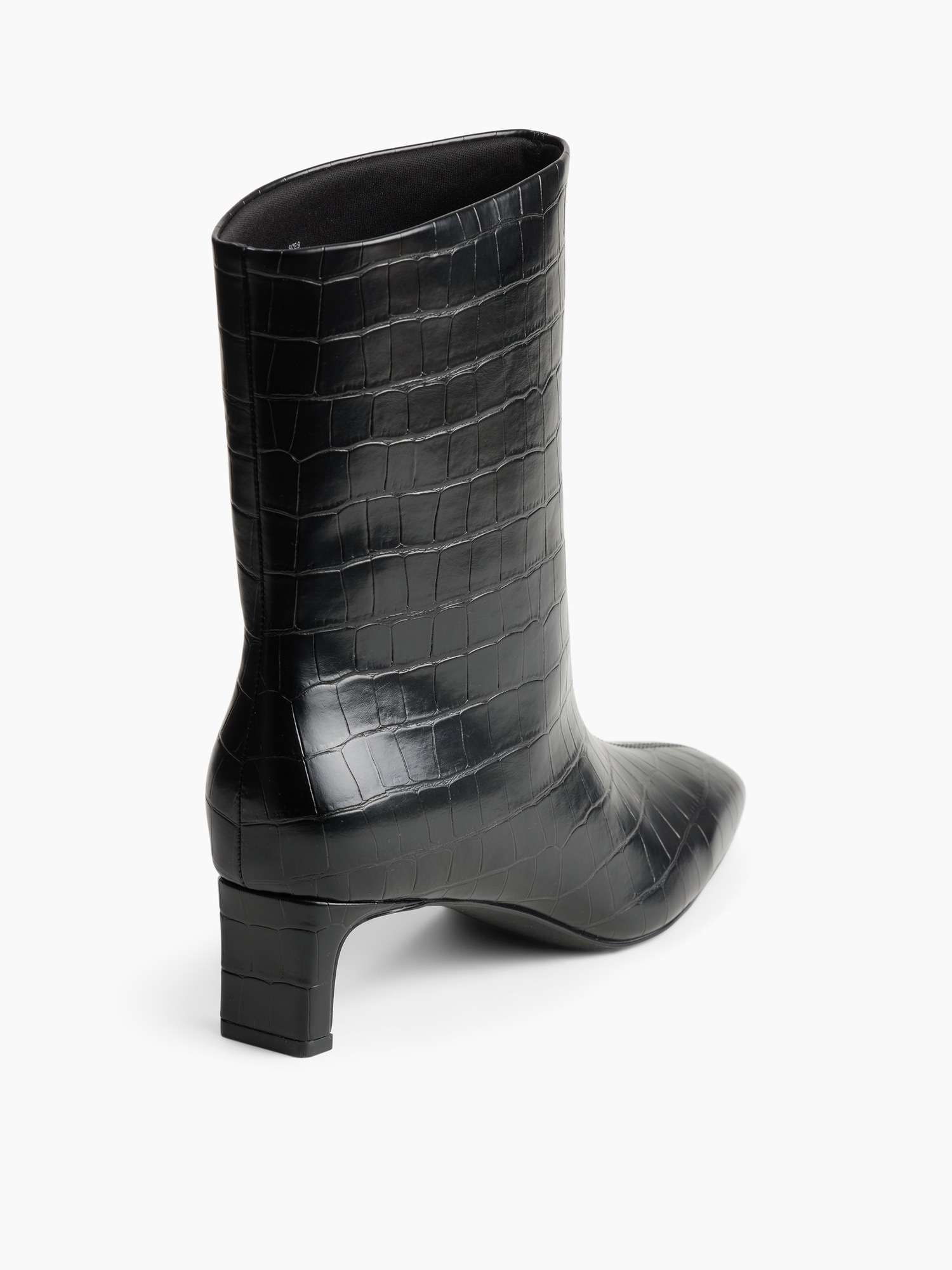 Vegan Leather Crocodile Boots