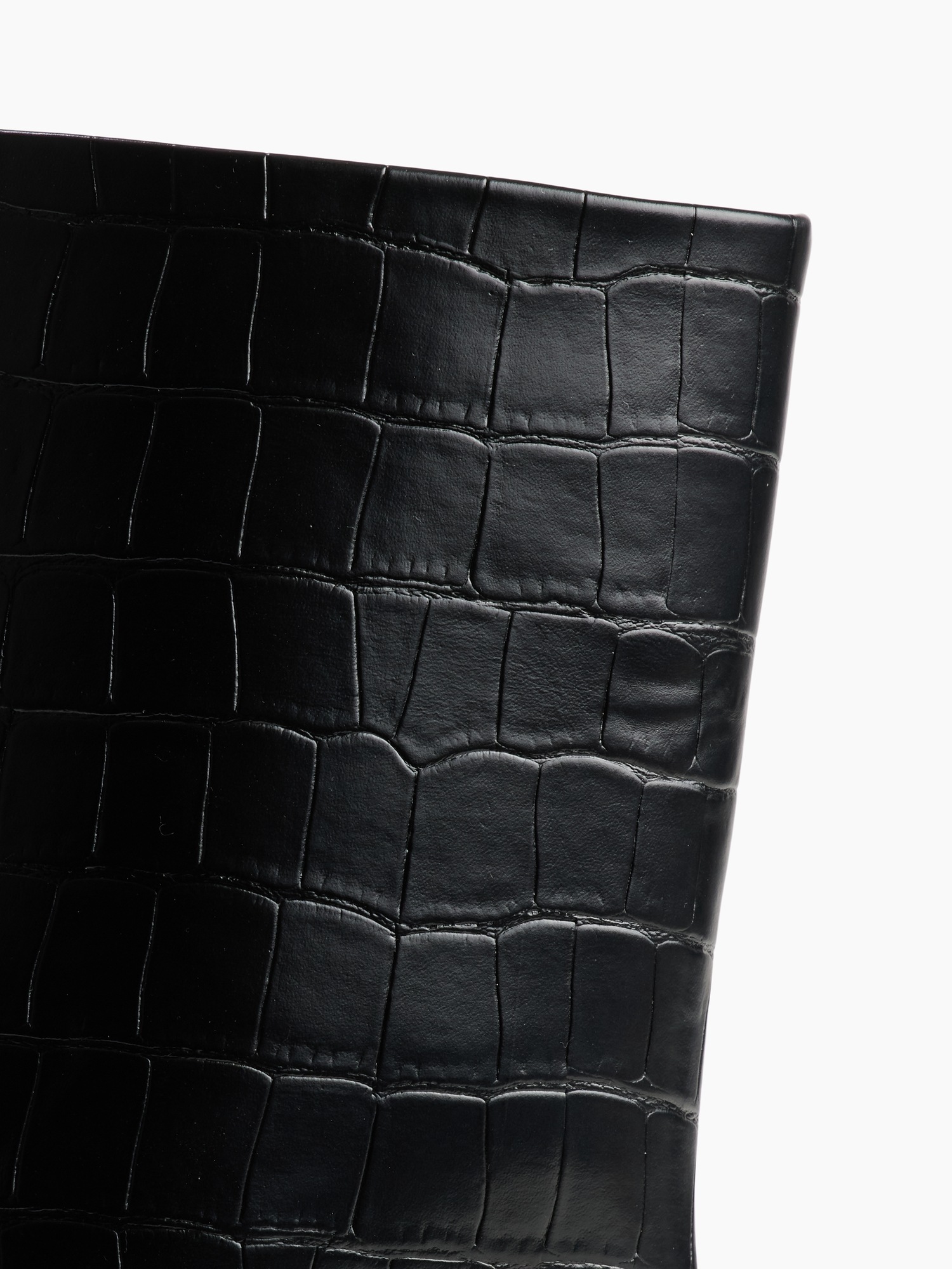 Vegan Leather Crocodile Boots