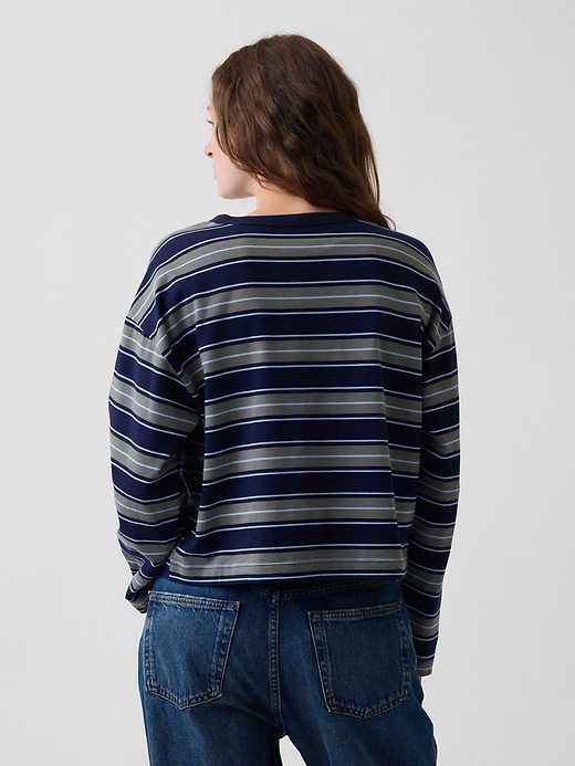 Image number 3 showing, Knit Oversized Crop T-Shirt