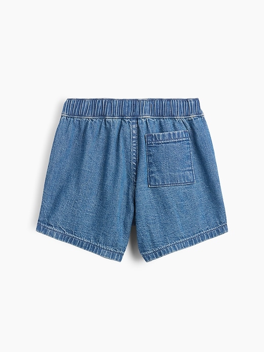 L'image numéro 2 présente Short en denim à taille extensible pour Bébé et Tout-petit