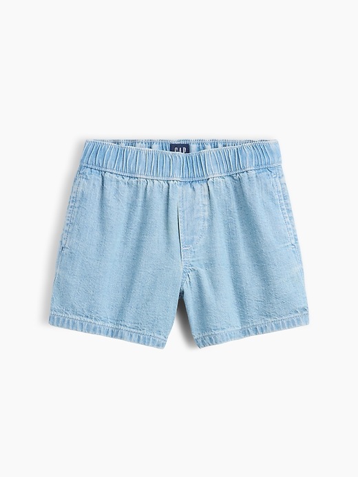 L'image numéro 1 présente Short en denim à taille extensible pour Bébé et Tout-petit