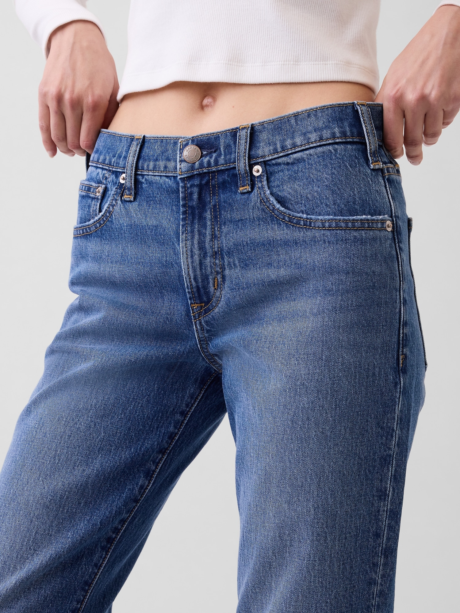 Mid Rise Relaxed Flare Jeans