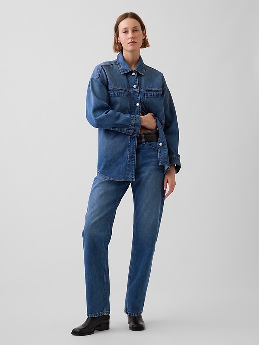 Image number 8 showing, Mid Rise Straight Taper Jeans