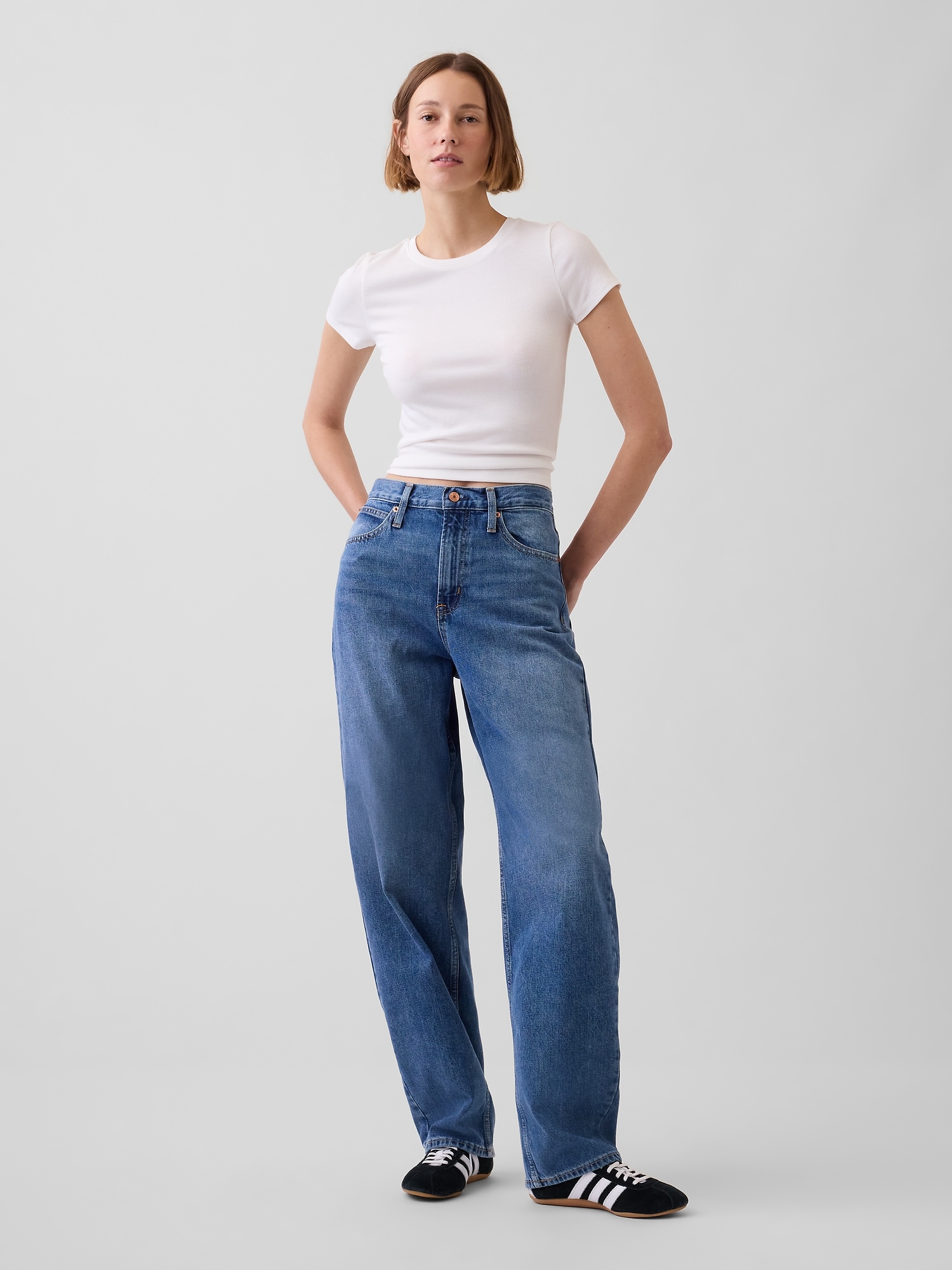 High Rise Barrel Jeans