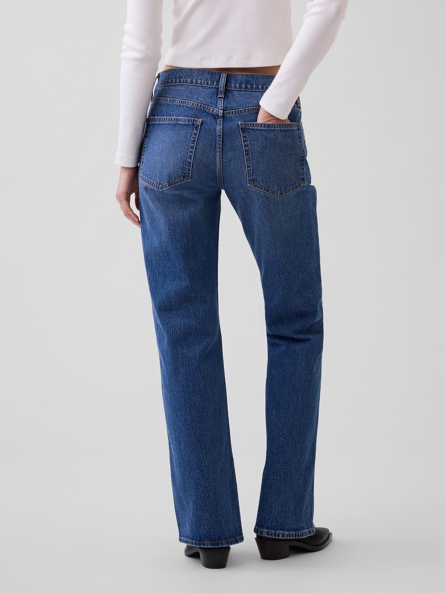 Mid Rise Relaxed Flare Jeans