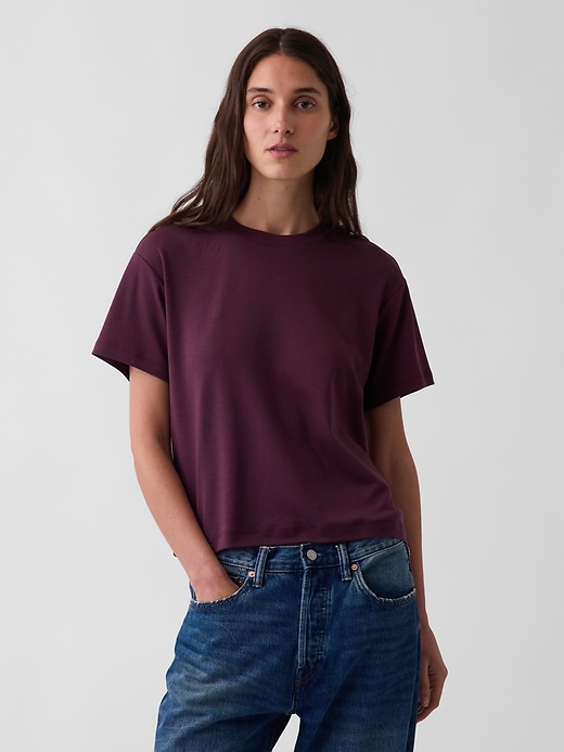 L'image numéro 1 présente T-shirt décontracté en coton Supima®