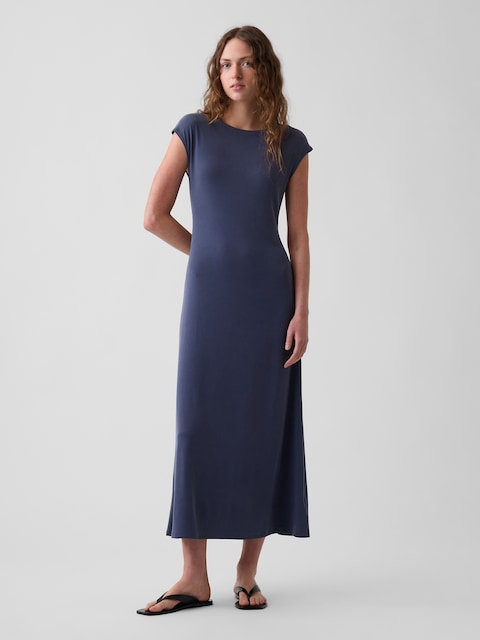 Cap-Sleeve Maxi Dress