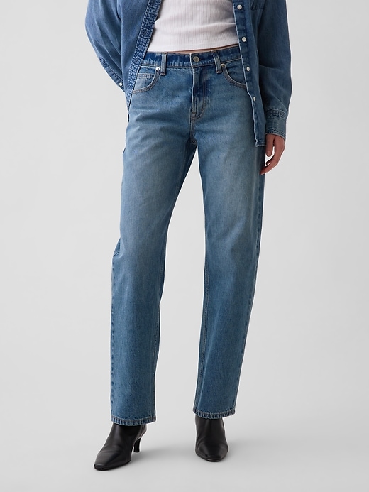 Image number 2 showing, Mid Rise Straight Taper Jeans