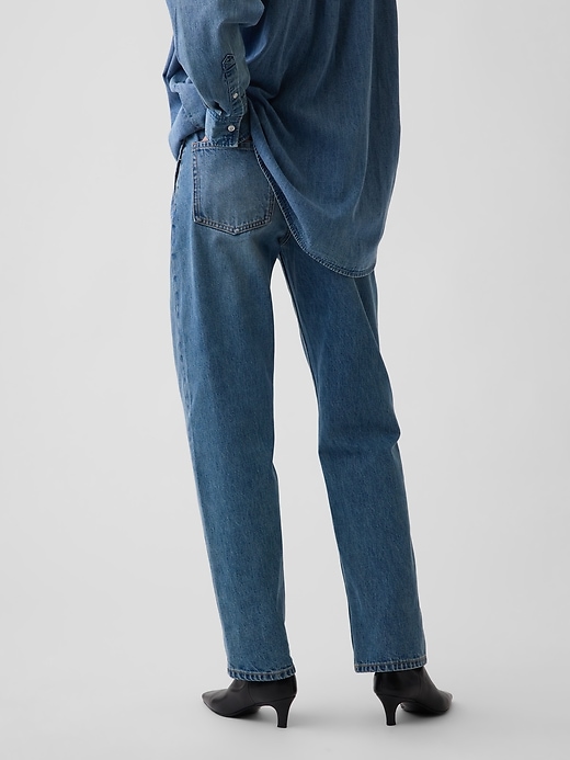 Image number 4 showing, Mid Rise Straight Taper Jeans