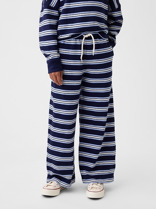 L'image numéro 3 présente Pantalon à jambe large en tissu épais pour Enfant