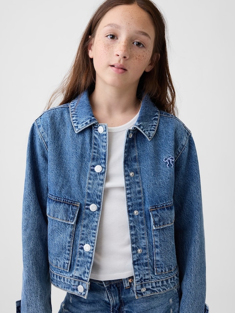 Kids Denim Patch Pocket Jacket