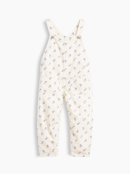 Image number 2 showing, Baby & Toddler Floral Denim Horseshoe Overalls