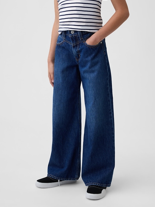 Image number 2 showing, Kids Low Rise Front Yoke Baggy Jeans